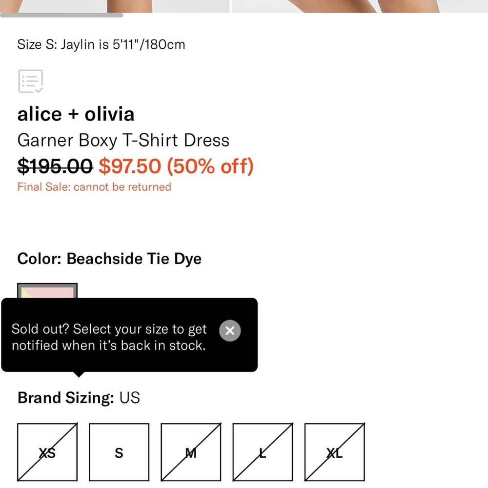Alice & Olivia T Shirt Dress 👗🌺 - Picture 5 of 6